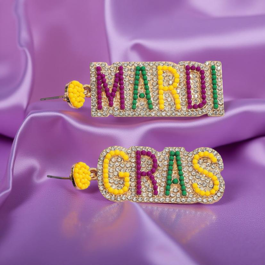 Mardi Gras Earrings Style 1